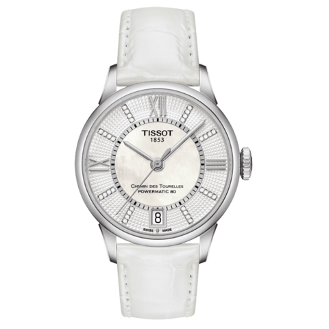 女神刘亦菲代言同款：天梭TISSOT-杜鲁尔系列 T099.207.16.116.00  自动机械女表