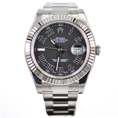 劳力士Rolex-日志型系列 116334-72210黑色9个罗马数字 机械男表