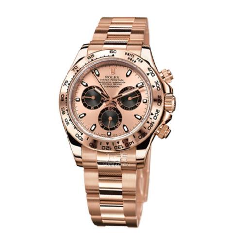 劳力士ROLEX-宇宙计型迪通拿系列 116505 78595 迪通拿红金 粉盘黑色计时盘 男士机械表