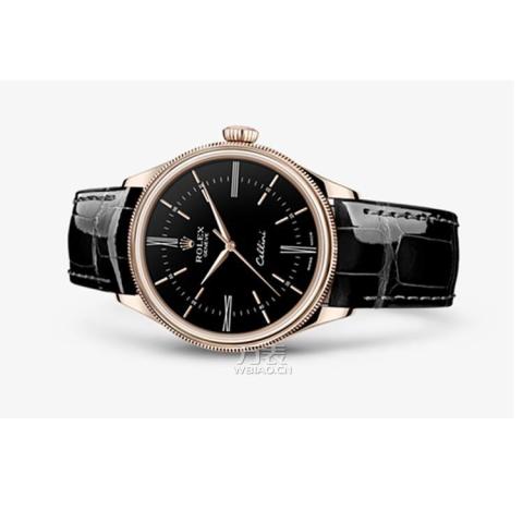 劳力士ROLEX- 切利尼系列50505-CROCO切利尼黑色36912罗马数字 机械男表