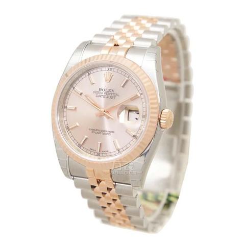 劳力士Rolex-日志型系列 116231-63601粉红色 男士自动机械表