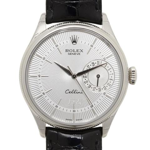 劳力士ROLEX -切利尼系列 50519-CROCO切利尼银色放射饰纹 男士机械表